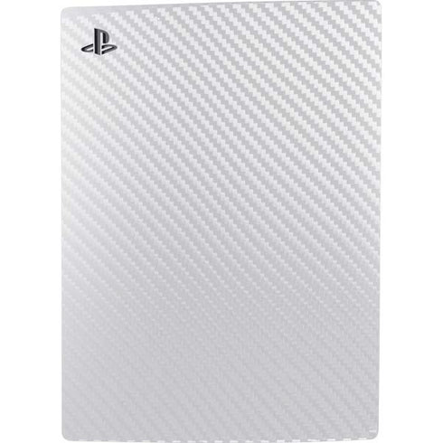 White Carbon Fiber Specialty Texture Material PS5 Digital Edition Console Skin